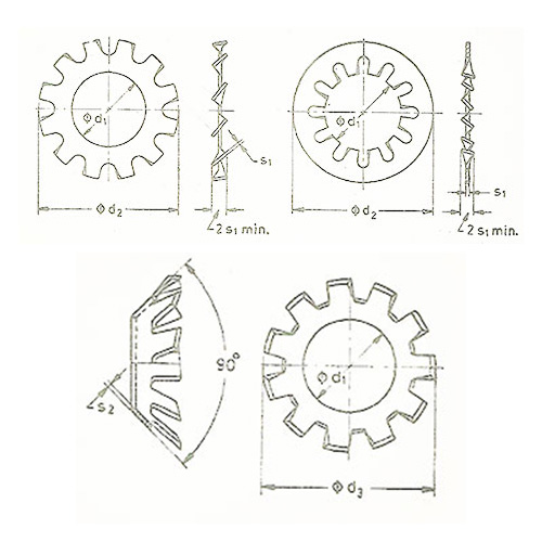 Lock Washer Dimension Chart